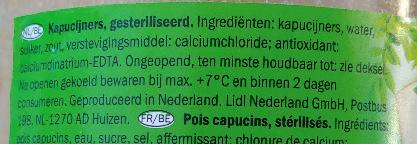 kapucijners - Ingredients - nl