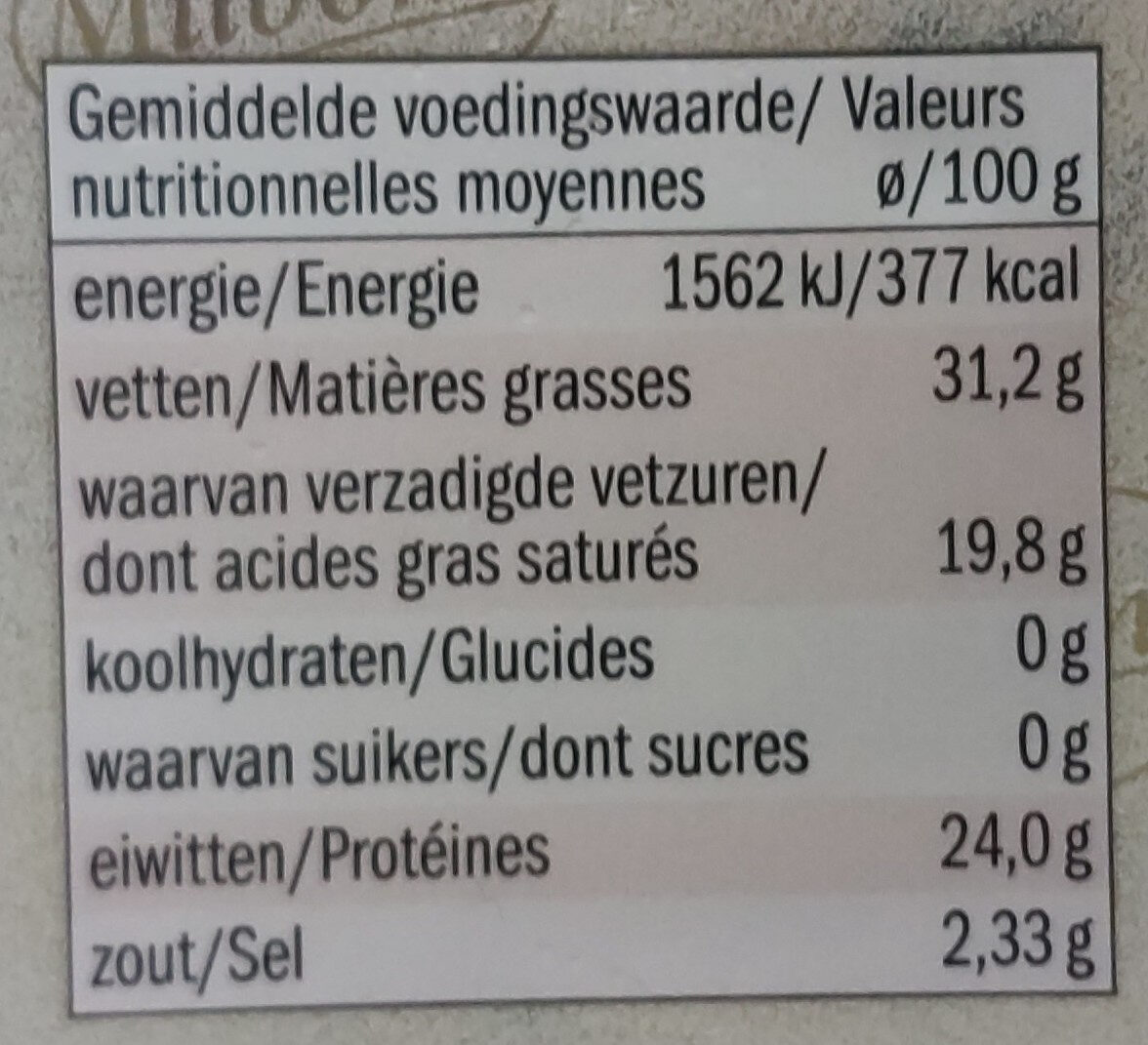 Gouda aux herbes - Nutrition facts - de