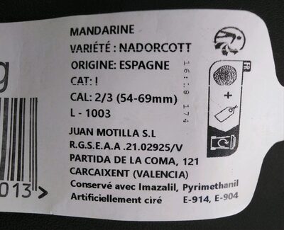 Mandarines - Recycling instructions and/or packaging information - fr