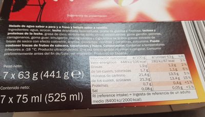 Huracan Pak 7 Stuks (gelatelli) - Ingrediënten - fr