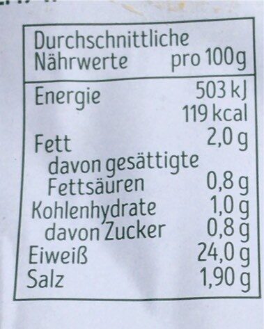 Bio Deutsches Corned Beef , Spitzenqualität - Nutrition facts - de