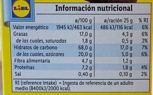 Galletas Minis - Nutrition facts - es