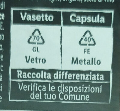 Peperoncini Macinati in Olio Extra Vergine di Oliva - Instrukcje dotyczące recyklingu i / lub informacje na temat opakowania - en