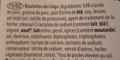 Boulettes de Liège - Ingredients - fr