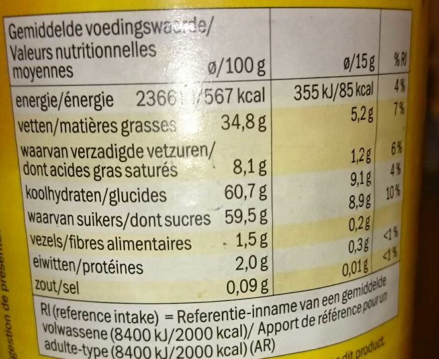 Choco - Nutrition facts - fr