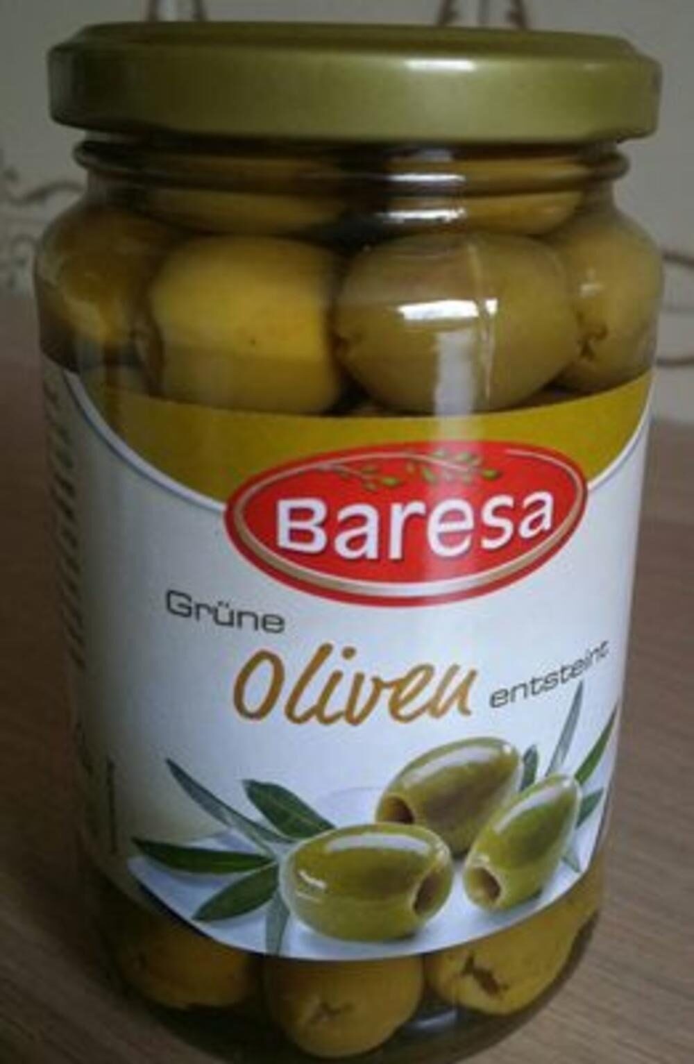 Glas Grüne Oliven ohne Stein - Tableau nutritionnel