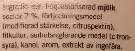 Ängens Svensk filmjölk pepparkaka - Ingredienser