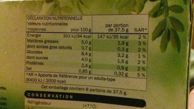 Freshona galettes de légumes - Nutrition facts - fr