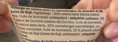 Mélange raisins et baies - Ingredienti - fr