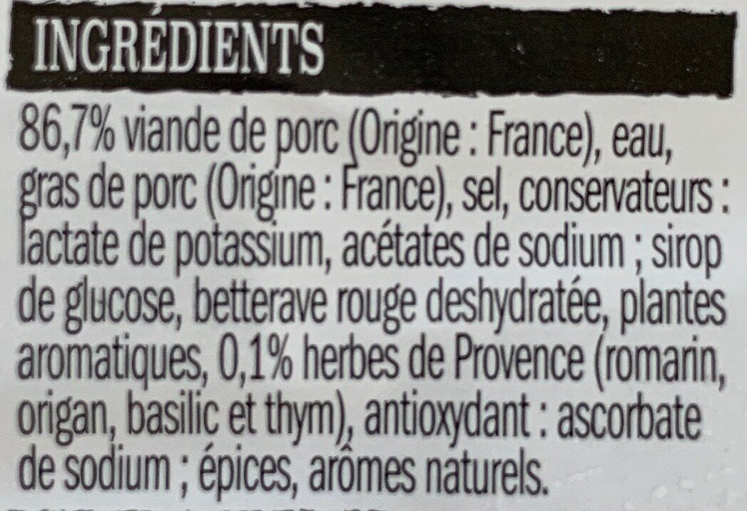 Farce à légumes - Zutaten - fr