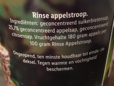 Maribel Rinse Appelstroop - Ingrediënten
