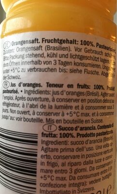 Jus d'orange Solevita 100% - Ingredienti - fr