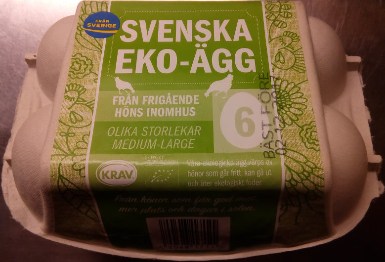 Svenska Eko-ägg från frigående höns inomhus - Produkt