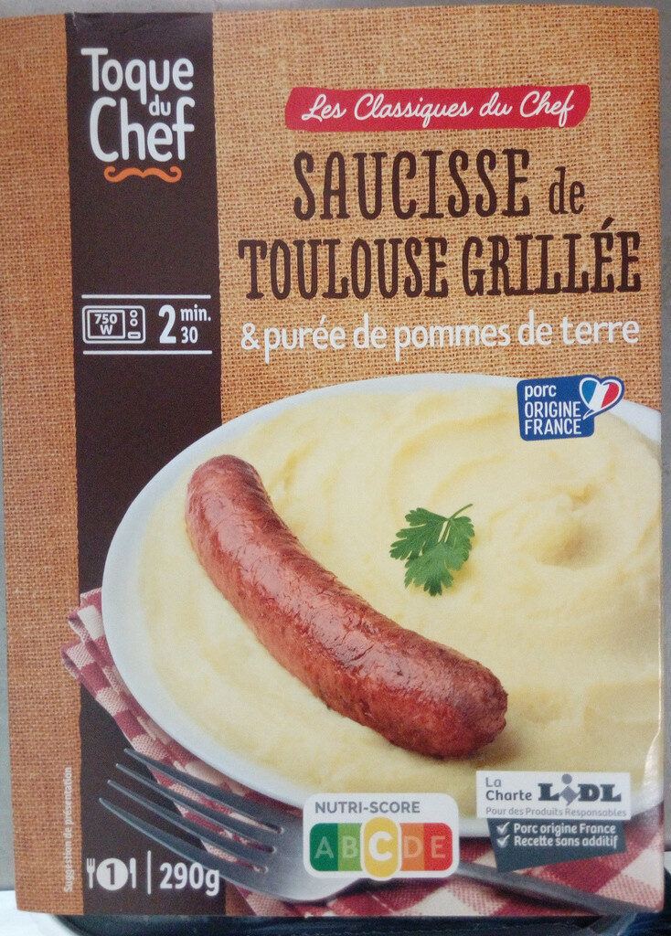 Saucisse de Toulouse grillée & purée - Product - fr