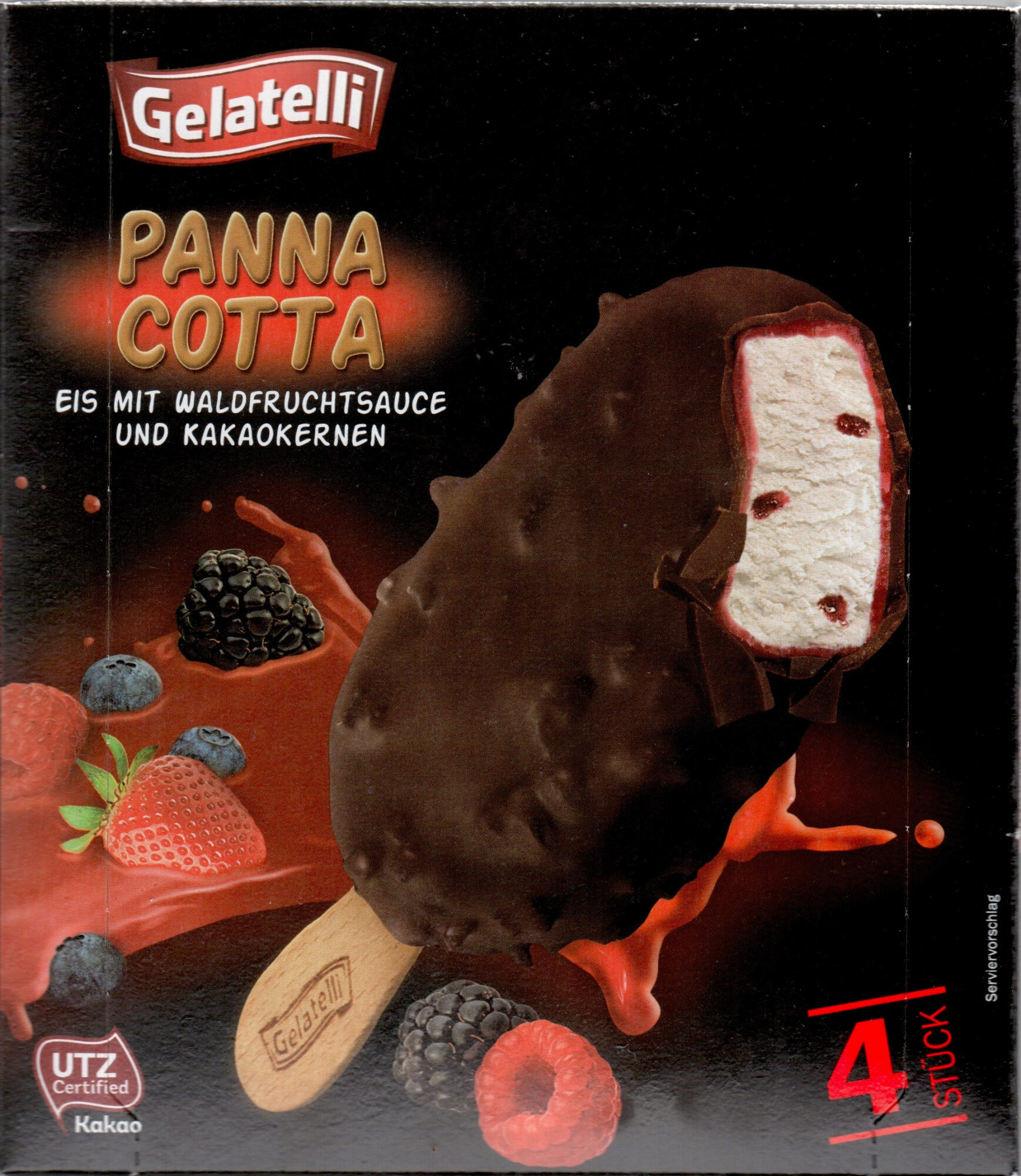 panna cotta frozen dairy dessert, berry - Product