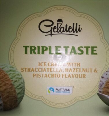 Ice cream with stracciatella, hazelnut & pistachio flavour - Product - es