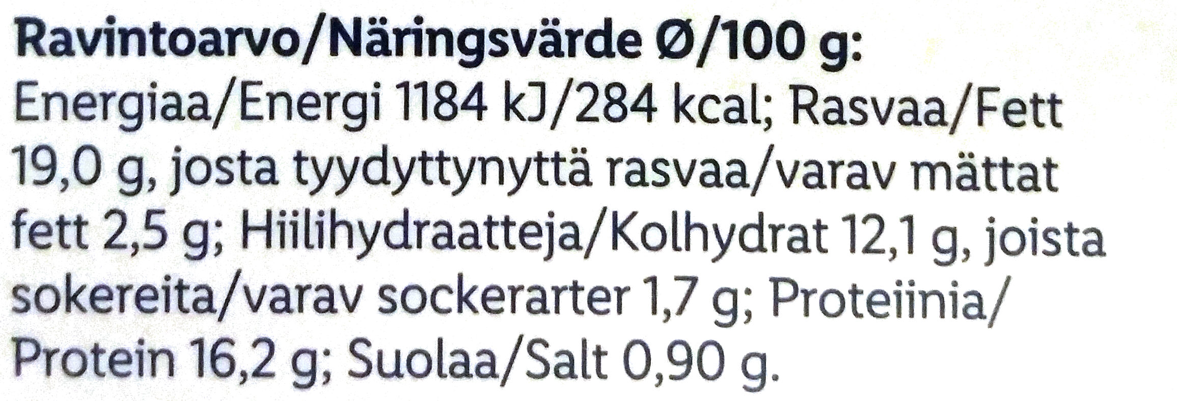 Lohipyörykkä - Nutrition facts - fi