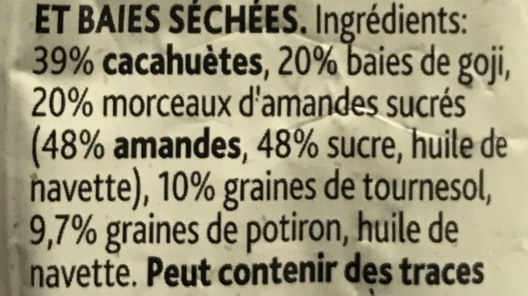 Nuts Grains - Ingrédients