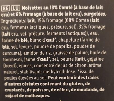 Noisettes au fromage - Ingrediënten - fr