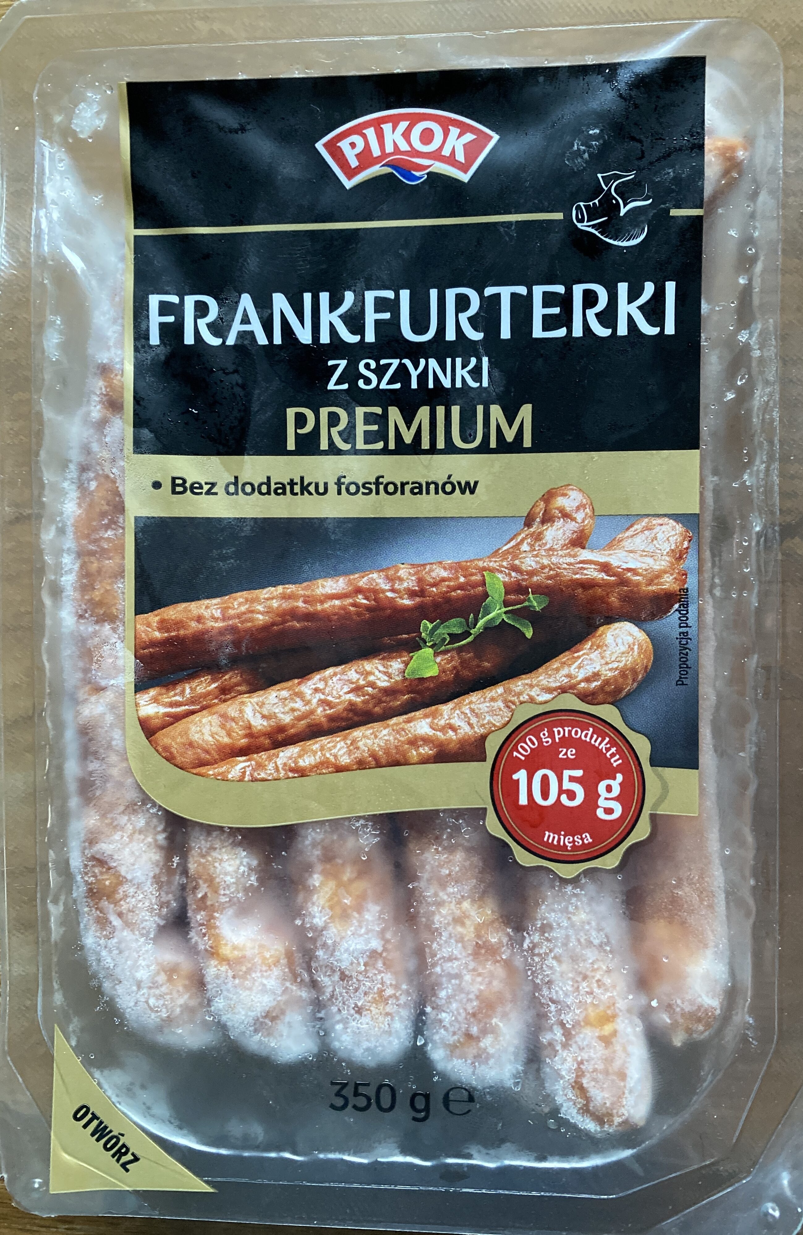 Frankfurterki z szynki wieprzowej - Product - pl