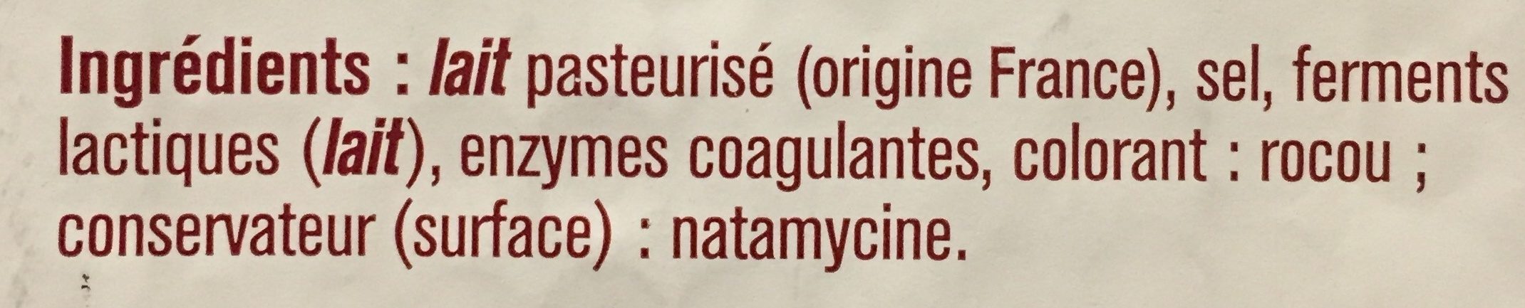 Raclette Fumé - Ingredients - fr