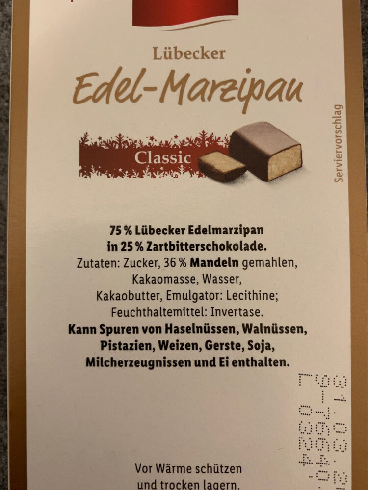 Edel-Marzipan classic - Ingredients - de