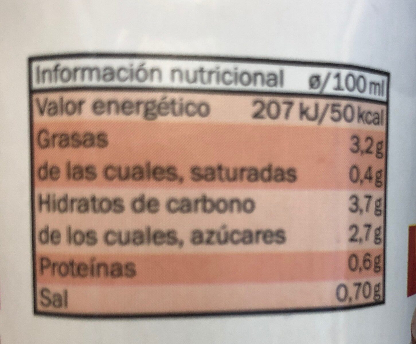 Gazpacho - Nutrition facts - es