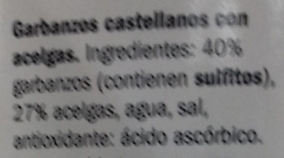 Garbanzos de Castilla con acelgas - Osagaiak - es