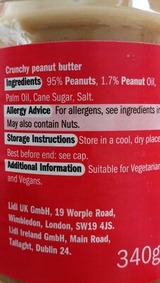 Crunchy peanut butter - Ingredients - en