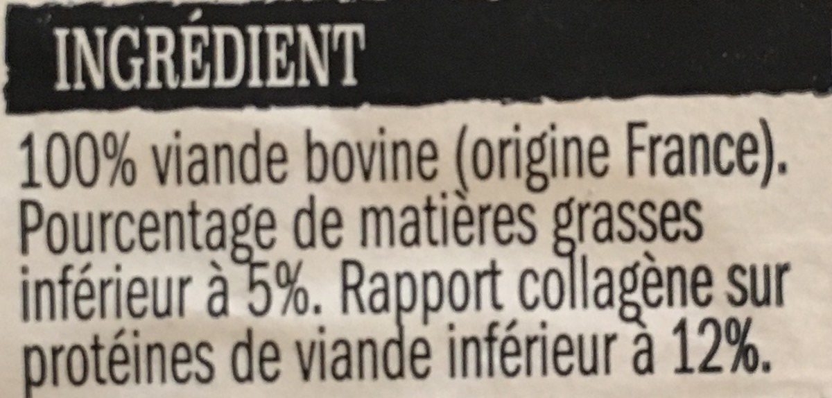 Steaks Hachés 5% - Ingredienti - fr