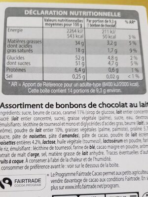 Favorina - Nutrition facts