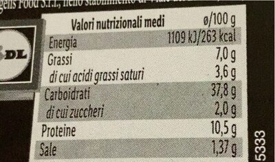 Lunette avec langoustine et crevettes - Nutrition facts - fr
