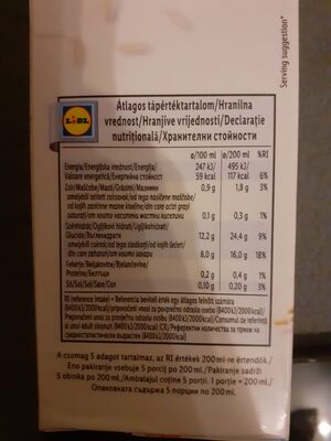 Băutură vegana pe bază de orez - Nutriční hodnoty - ro