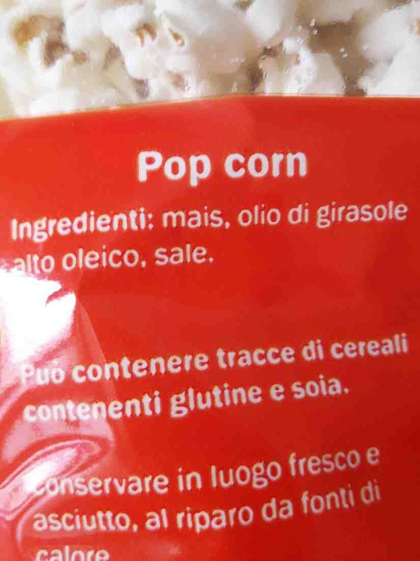 Pop Corn - Ingredienti