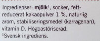 Ängens svensk chokladmjölk - Ingredienser