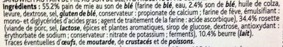 Club sandwich rosette beurre - المكونات - fr