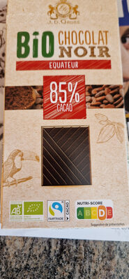 Bio Chocolat Noir Equateur 85% cacao - Produit