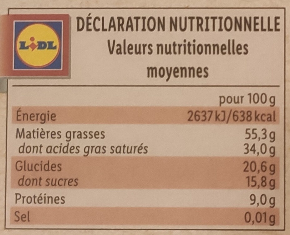 Bio Chocolat Noir Equateur 85% cacao - Informació nutricional - fr