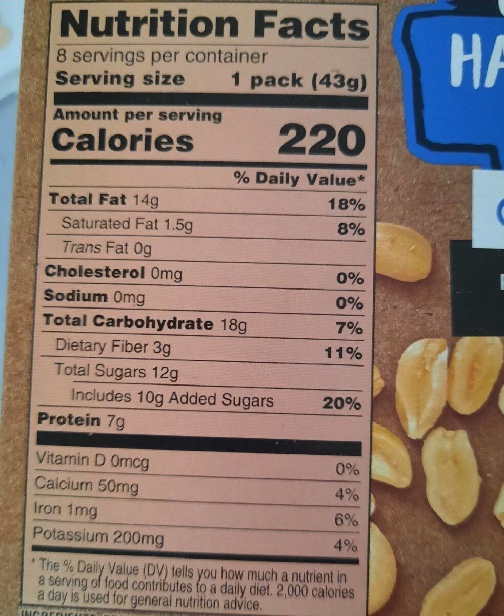 Happy Camper trail mix - Nutrition facts