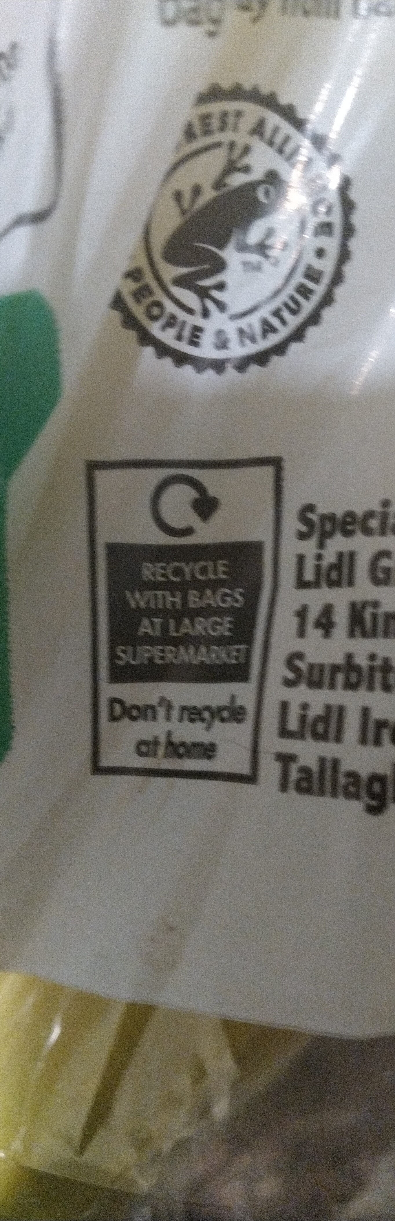 Banane - Recycling instructions and/or packaging information