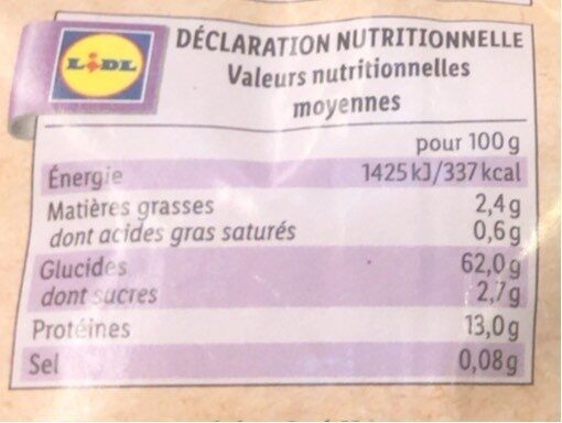 Épeautre - Nutrition facts - fr