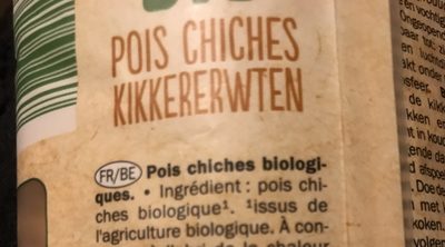 Bio Pois chiches - Ingrédients