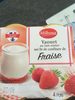 Yaourt au lait entier sur lit de confiture de fraise - Product