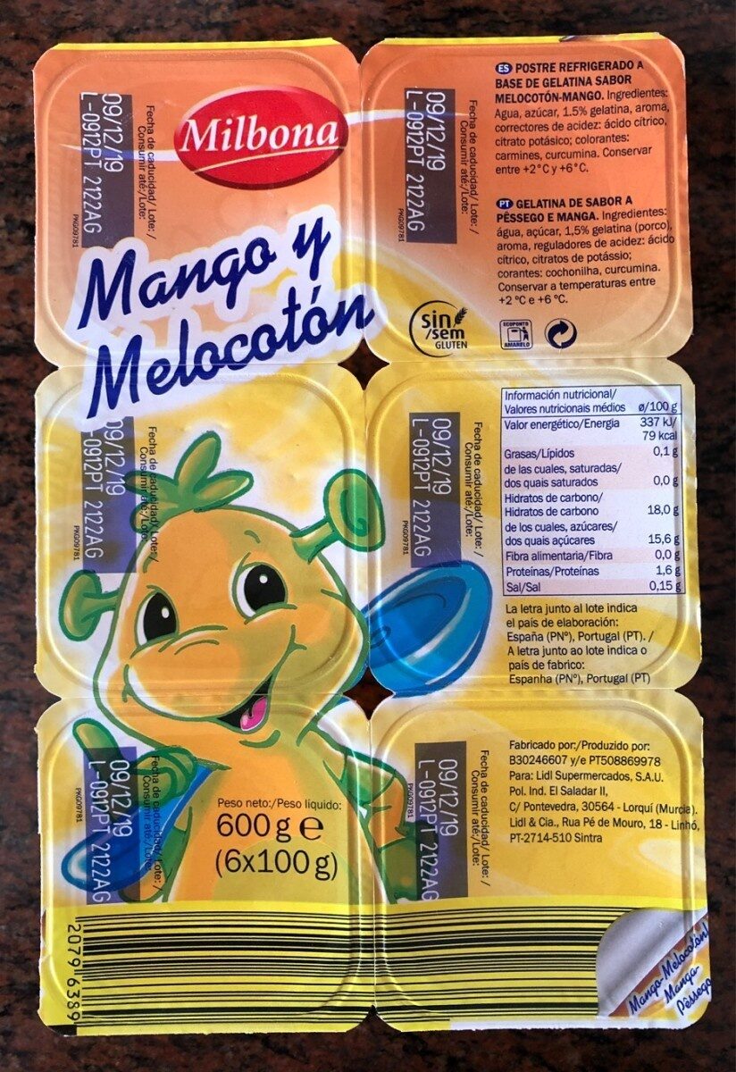 Gelatina mango y melocotón - Producte - es