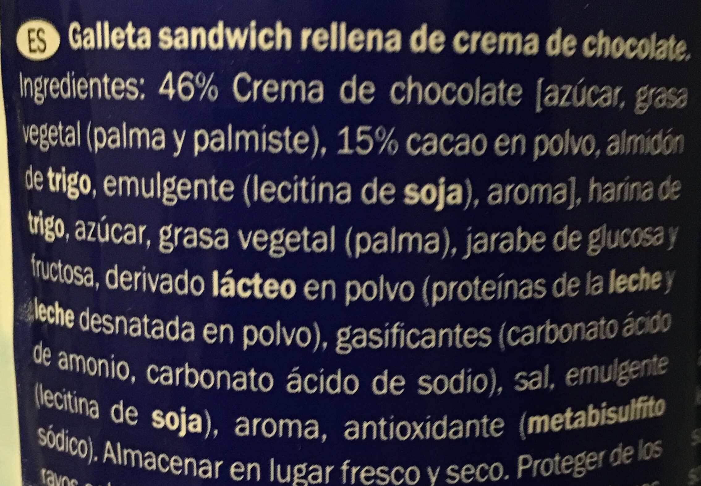 Captain Rondo Cacao - Ingredients - es