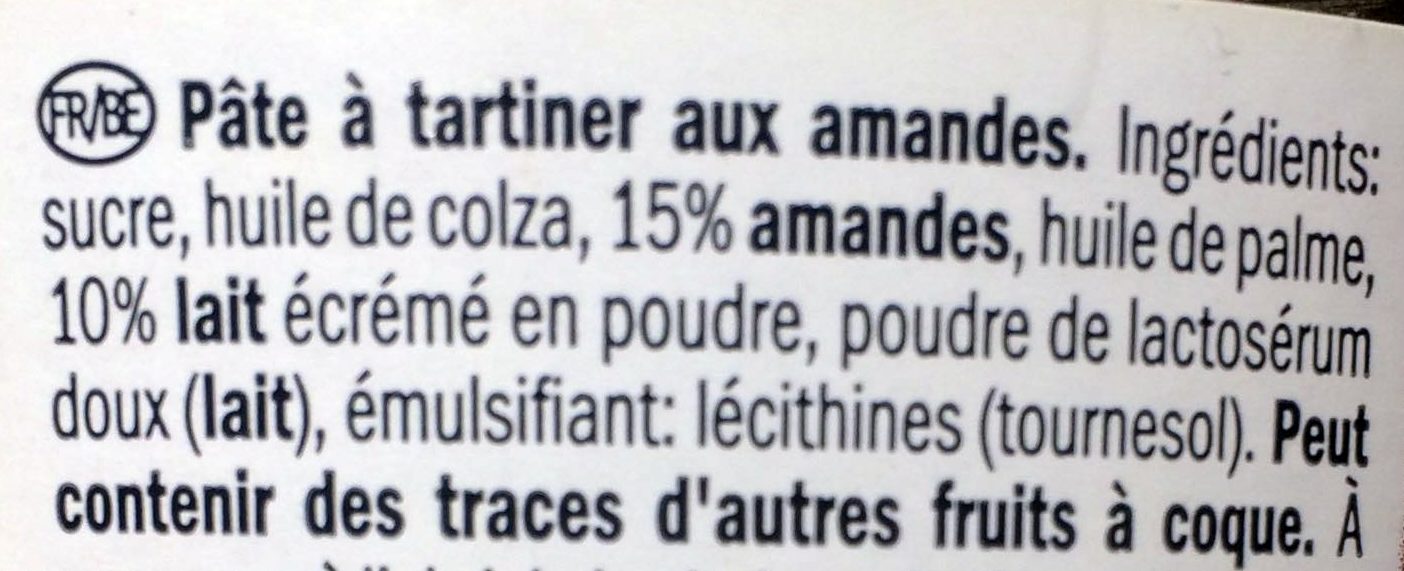 Almond spread - Ingrediënten - fr