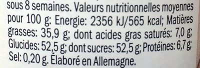Almond spread - Voedingswaarden - fr