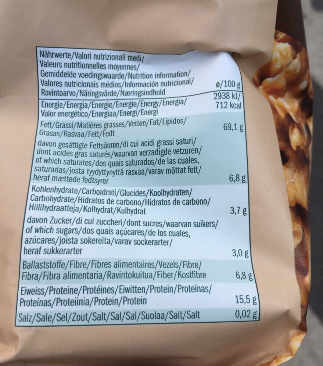 Californian walnuts - Informació nutricional - fr
