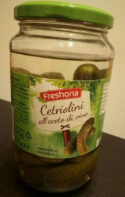 Cetriolini all'aceto di vino - Prodotto