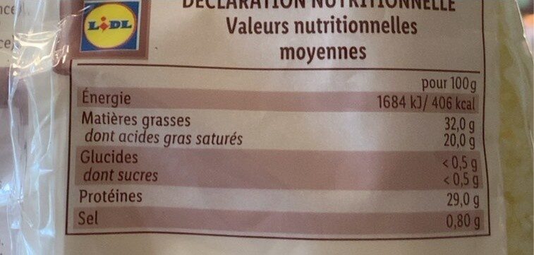 Fromages râpés pour Fondue Savoyarde - Voedingswaarden - fr